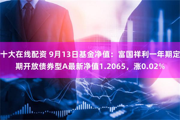 十大在线配资 9月13日基金净值：富国祥利一年期定期开放债券型A最新净值1.2065，涨0.02%
