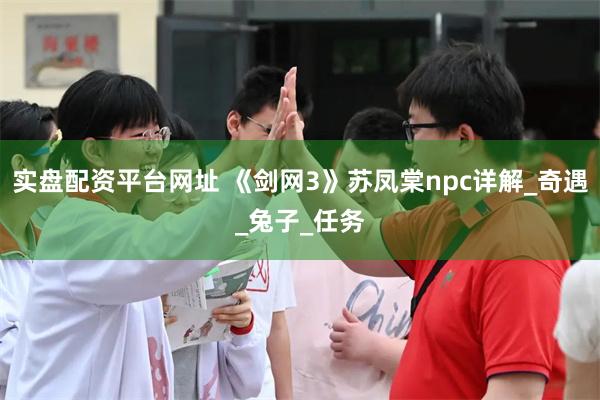 实盘配资平台网址 《剑网3》苏凤棠npc详解_奇遇_兔子_任务