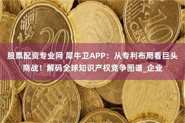 股票配资专业网 犀牛卫APP：从专利布局看巨头商战！解码全球知识产权竞争图谱_企业