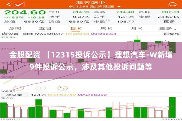 金股配资 【12315投诉公示】理想汽车-W新增9件投诉公示，涉及其他投诉问题等